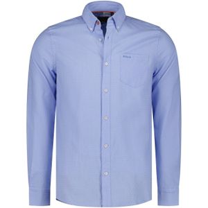 katoenen New Zealand overhemd normale fit blauw