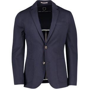 Born With Appetite colbert slim fit donkerblauw effen