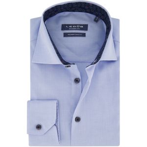 Ledub overhemd blauw katoen modern fit