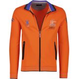 Oranje race vest Portofino effen katoen stretch