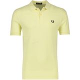 Fred Perry katoen poloshirt normale fit geel effen katoen