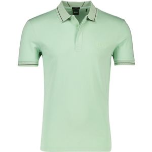 Korte mouw Hugo Boss polo Paule slim fit groen 3-knoops katoen