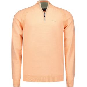 NZA half zip sweater Memphis oranje katoen