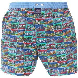 Mc Alson blauw geprint boxershort katoen