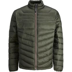 Jack & Jones winterjas Plus Size groen normale fit effen rits