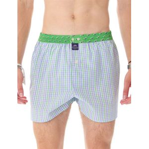 Mc Alson boxershort blauw groen geruit katoen