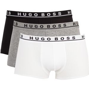 Hugo Boss boxershort zwart/grijs/wit 3-pack katoen