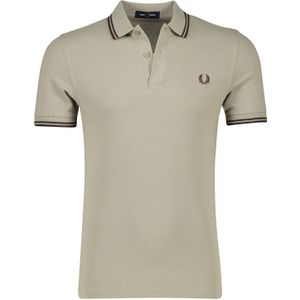 Katoenen Fred Perry polo effen bruin normale fit