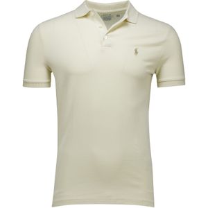 poloshirt korte mouw Polo Ralph Lauren Custom Slim Fit creme