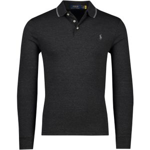 Polo Ralph Lauren polo Slim Fit grijs effen katoen slim fit 3-knoops