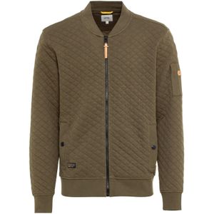 Camel Active vest groen effen katoen  rits