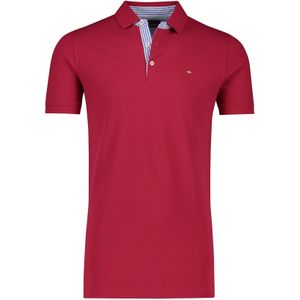 katoenen Portofino polo extra lang rood effen normale fit