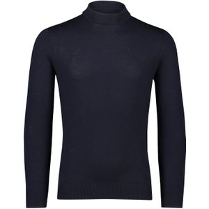 trui Born With Appetite donkerblauw turtle neck