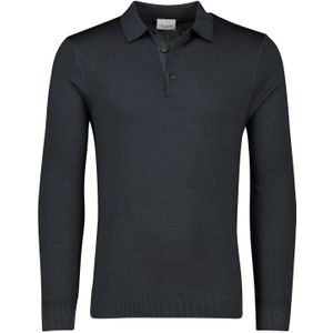 Profuomo polo donkerblauw merinowol