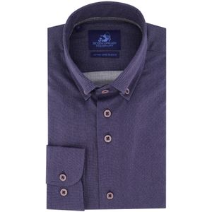 Eden Valley Modern Fit overhemd navy effen mouwlengte 7
