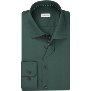 Seidensticker business overhemd slim fit groen effen 100% katoen
