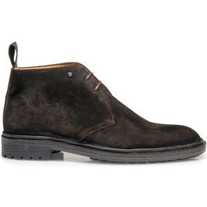 Floris van Bommel nette schoenen bruin effen leer suede hoog model