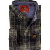 Superdry overhemd katoen blauw/groen geruit