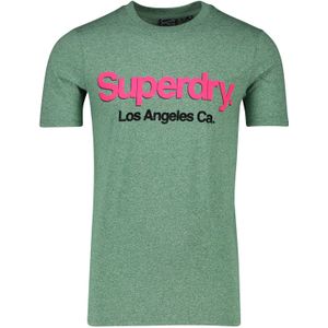 Superdry groen ronde hals t-shirt katoen opdruk