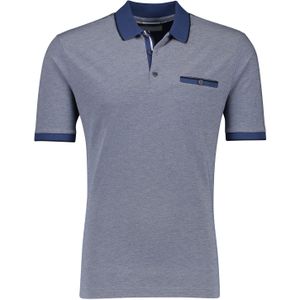 3-knoops Brax polo korte mouw normale fit performance petter blauw