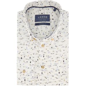 Ledub overhemd normale fit wit geprint