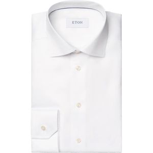 Witte Eton overhemd slim fit katoen