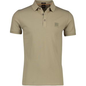 Hugo Boss polo slim fit beige effen katoen Passenger