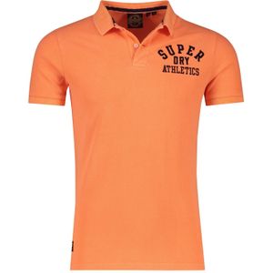 Superdry poloshirt oranje effen met logo