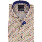 Portofino overhemd gekleurde print Regular Fit korte mouwen