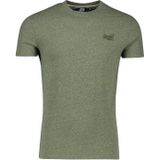 Superdry t-shirt groen gemêleerd katoen ronde hals