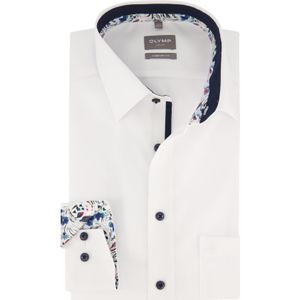 Olymp strijkvrij overhemd Comfort Fit wit katoen Luxor