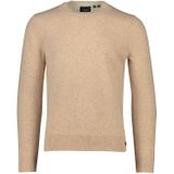 Superdry trui beige effen merinowol ronde hals