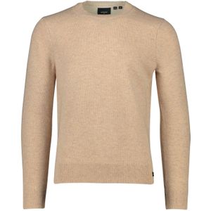 Superdry trui beige effen merinowol ronde hals