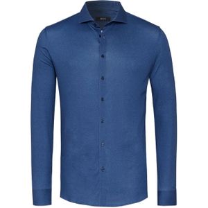 katoenen Desoto overhemd slim fit blauw