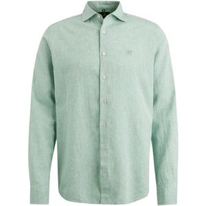 Vanguard casual overhemd effen groen normale fit