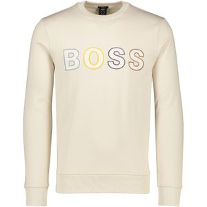 Hugo Boss sweater met gekleurde logo beige geprint katoen