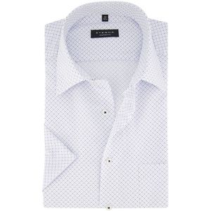 Eterna overhemd KM wit geprint comfort fit