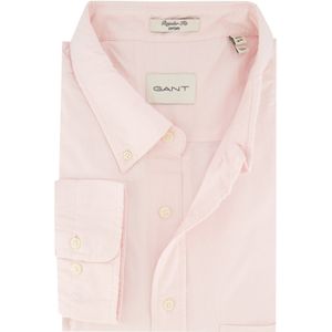 Gant casual overhemd Regular Fit  lichtroze effen met borstzak