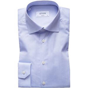 Eton business Signature Twill overhemd super slim fit lichtblauw