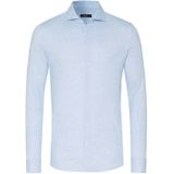 katoenen Desoto overhemd slim fit geprint lichtblauw