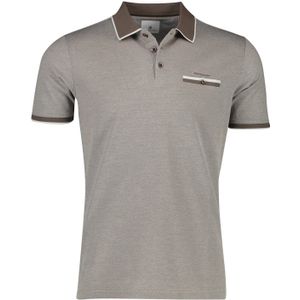 State of Art poloshirt wijde fit beige effen katoen