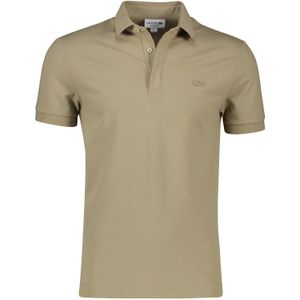 Lacoste poloshirt 3 knoops beige effen katoen normale fit