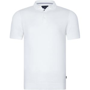 Cavallaro polo wit effen katoen normale fit