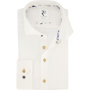 R2 linnen overhemd slim fit wit