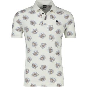 Vanguard polo wit geprint normale fit
