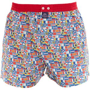 Mc Alson boxershort rood vlaggen geprint katoen