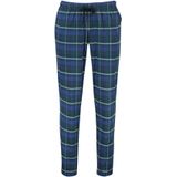 Schiesser pyjamabroek geruit katoen donkerblauw