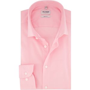 Katoenen Olymp overhemd mouwlengte 7 extra slim fit effen roze