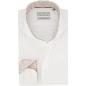 Thomas Maine overhemd mouwlengte 7 wit effen 100% katoen normale fit