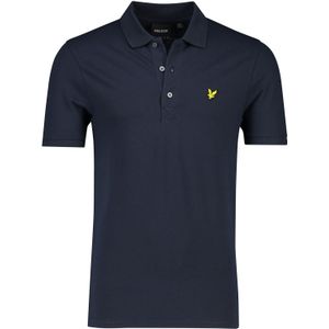 Lyle & Scott polo slim fit katoen donkerblauw